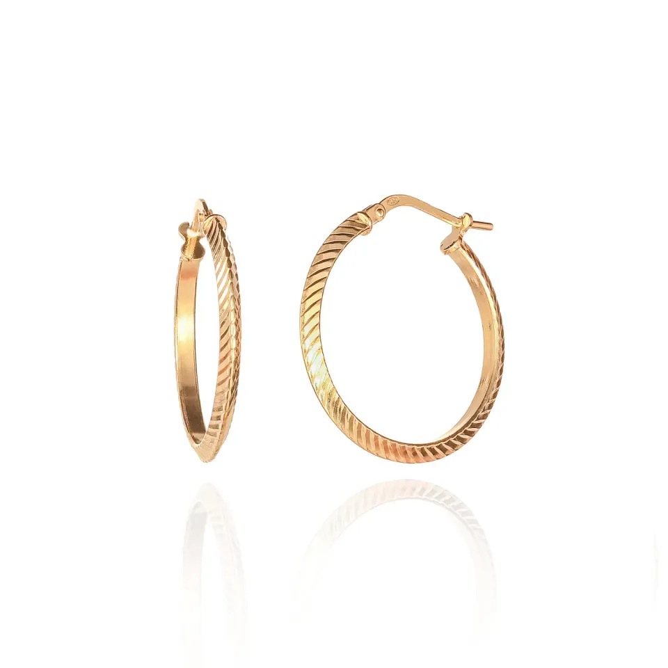 Diamond Treats Orecchini a Cerchio 20 mm Argento 925 Oro