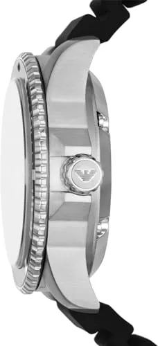 Emporio Armani orologio uomo nero argento quarzo