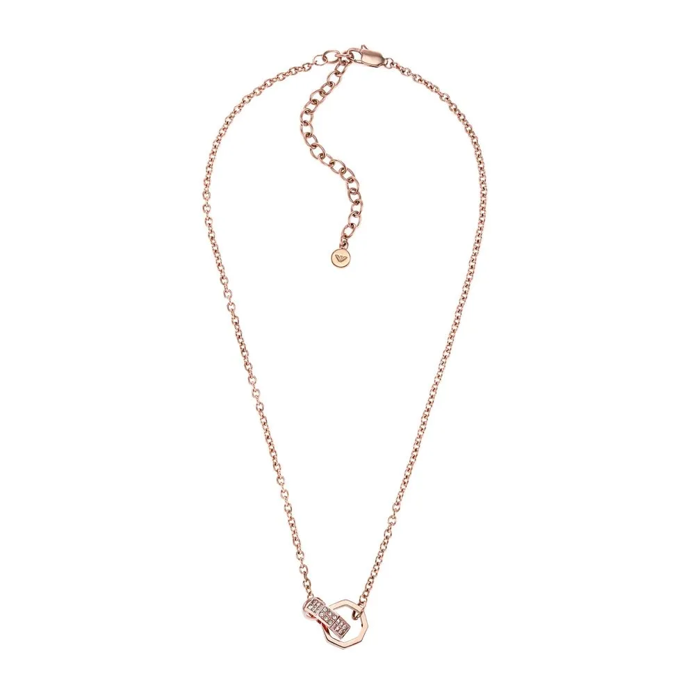 Emporio Armani Collana Donna Acciaio Oro Rosa Argento