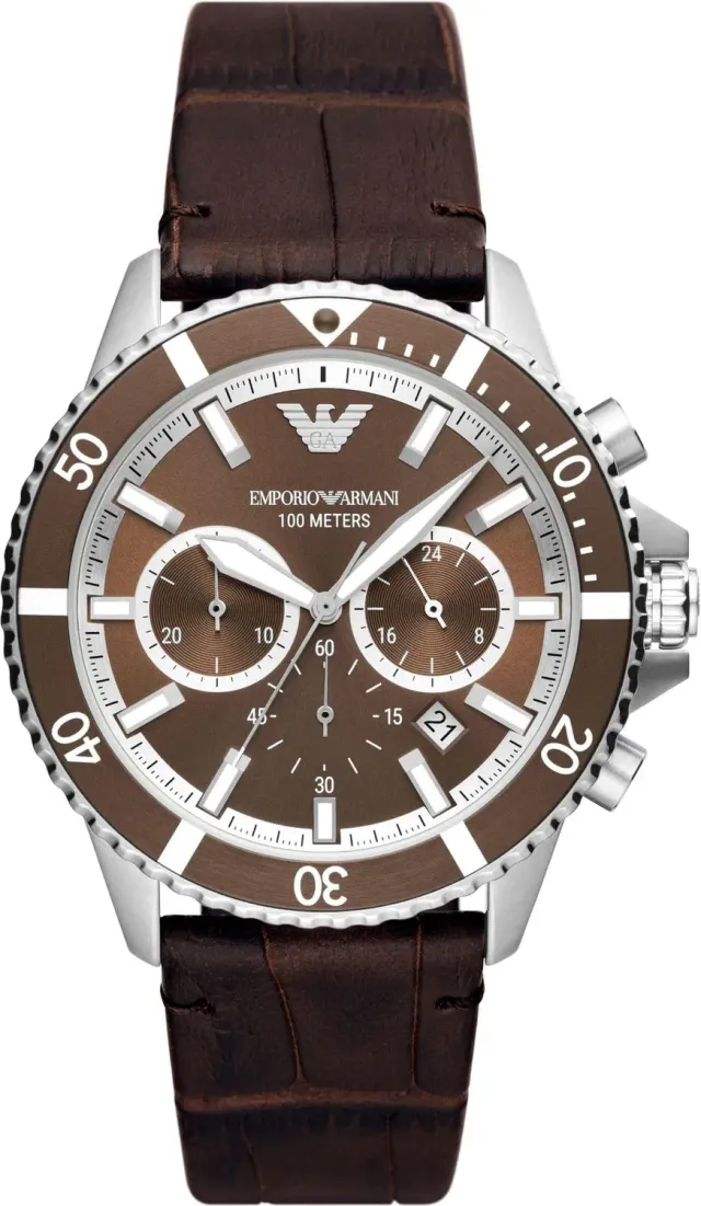 Emporio Armani AR11486 Orologio Uomo 43mm Pelle Cronografo