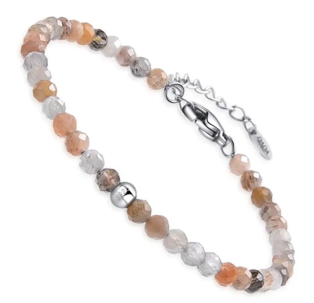 Dada Gioielli Bracciale Argento Pietra di Luna 4mm Donna