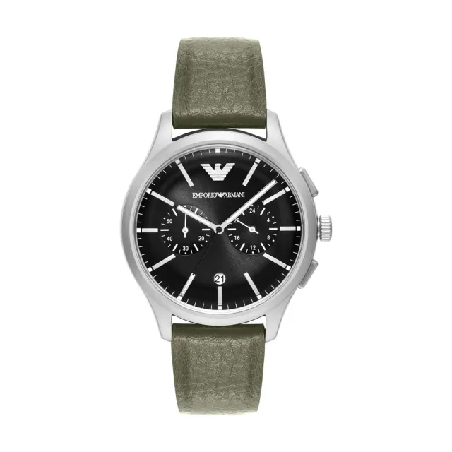 Emporio Armani cronografo uomo 42mm acciaio pelle
