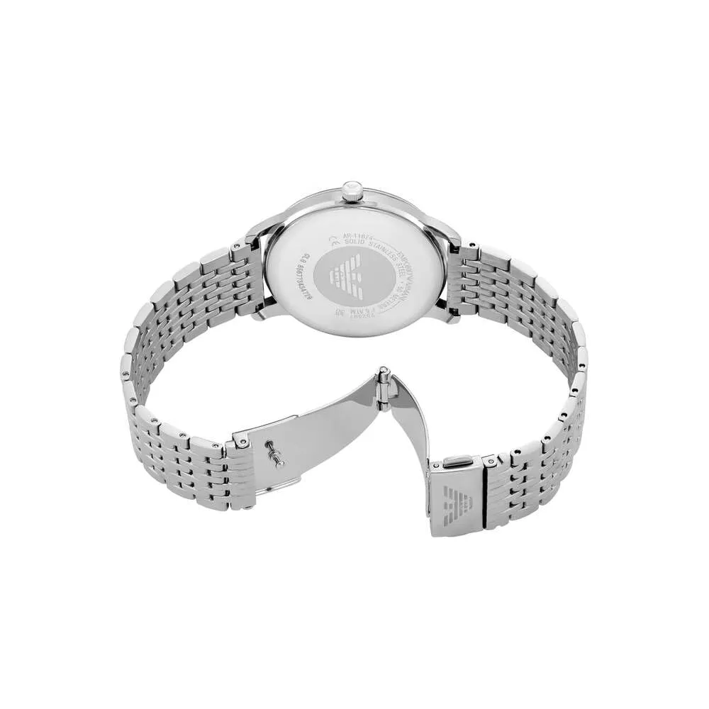 Emporio Armani Orologio Analogico Blu Argento