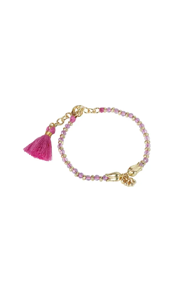 House of Tuhina Ziva bracciale oro sole intrecciato a mano