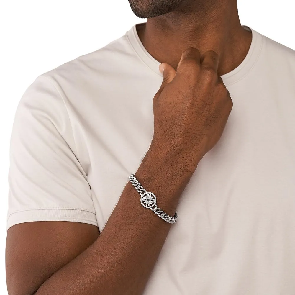 Emporio Armani Bracciale Uomo Acciaio Argento Pallido