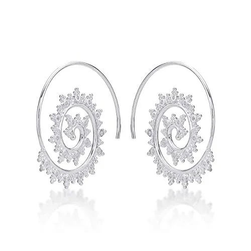Diamond Treats orecchini cerchio spirale argento 925