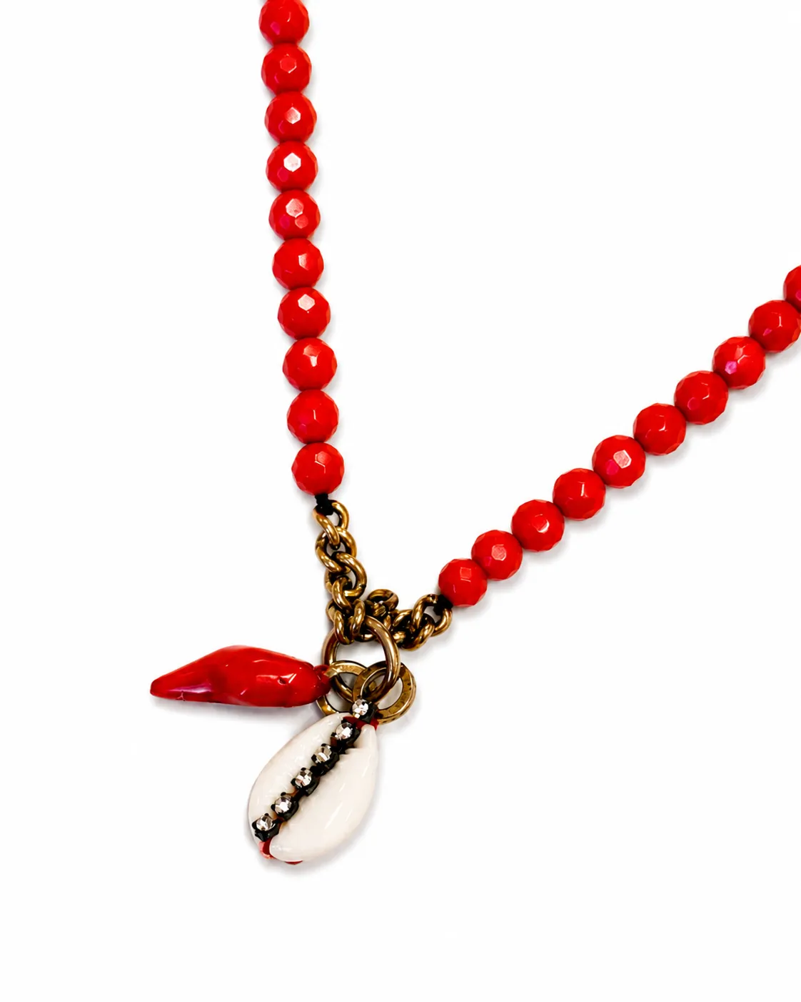 Rada Collana Corallo collana lunga conchiglia