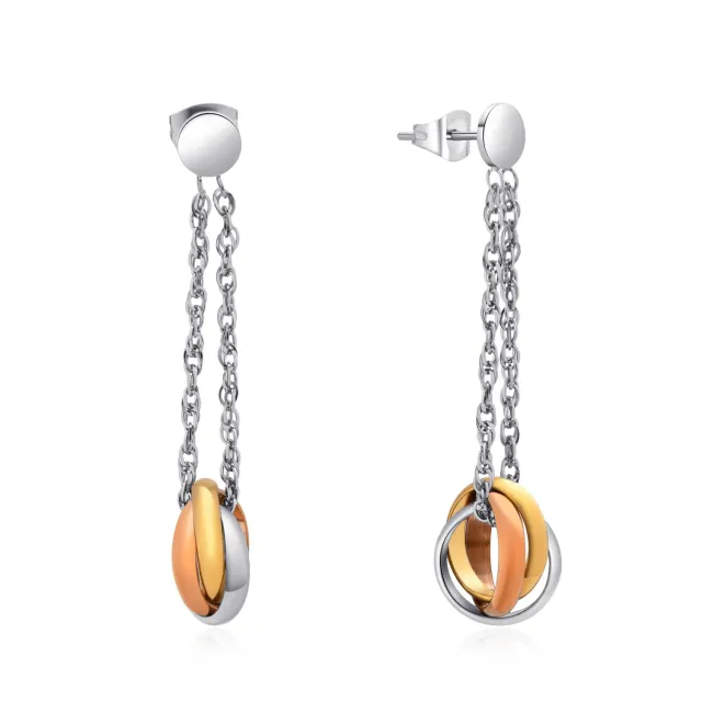 Dada Gioielli Trilogy Orecchini Anelli 12mm Acciaio Colorati