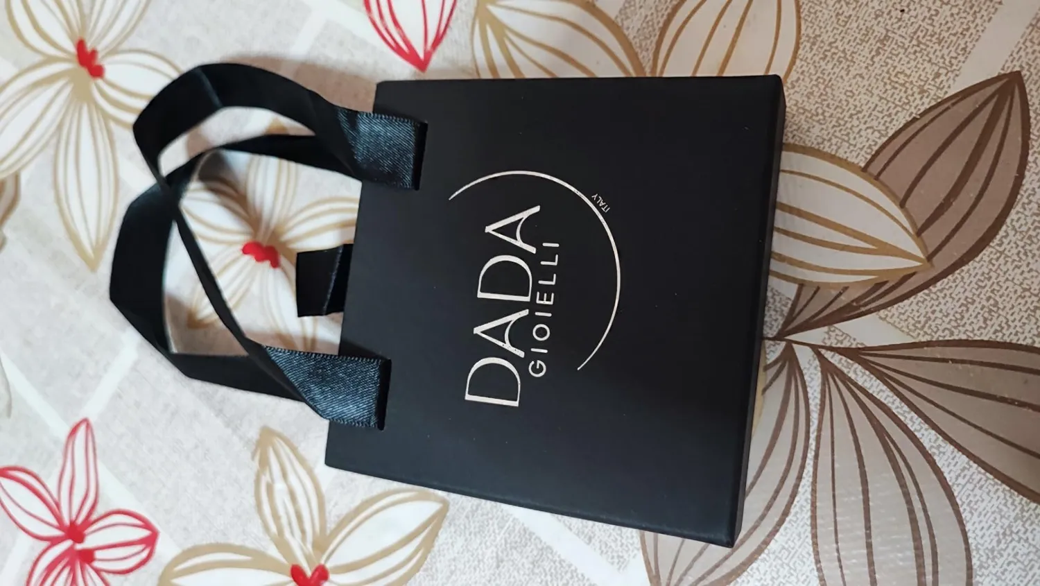 Dada Gioielli Collana Croce Uomo Acciaio Brunito Pietra Nera