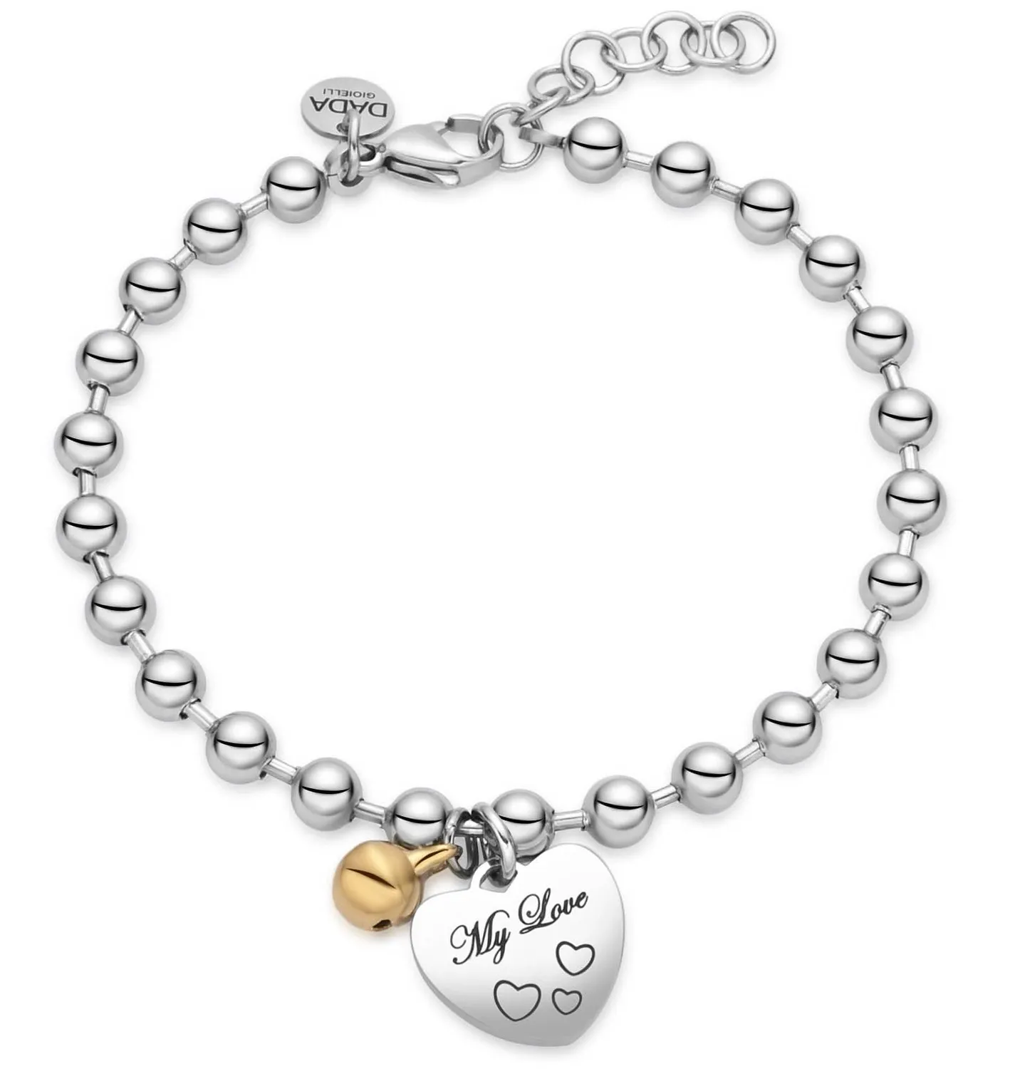 Dada Gioielli Cuore Double Face Bracciale Donna Ciondolo