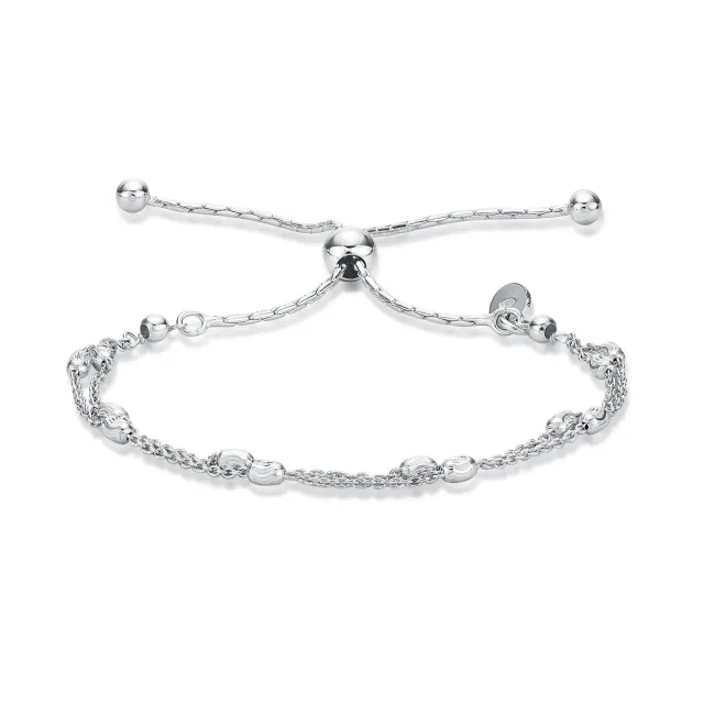 Diamond Treats bracciale donna argento 925 taglio diamante regolabile