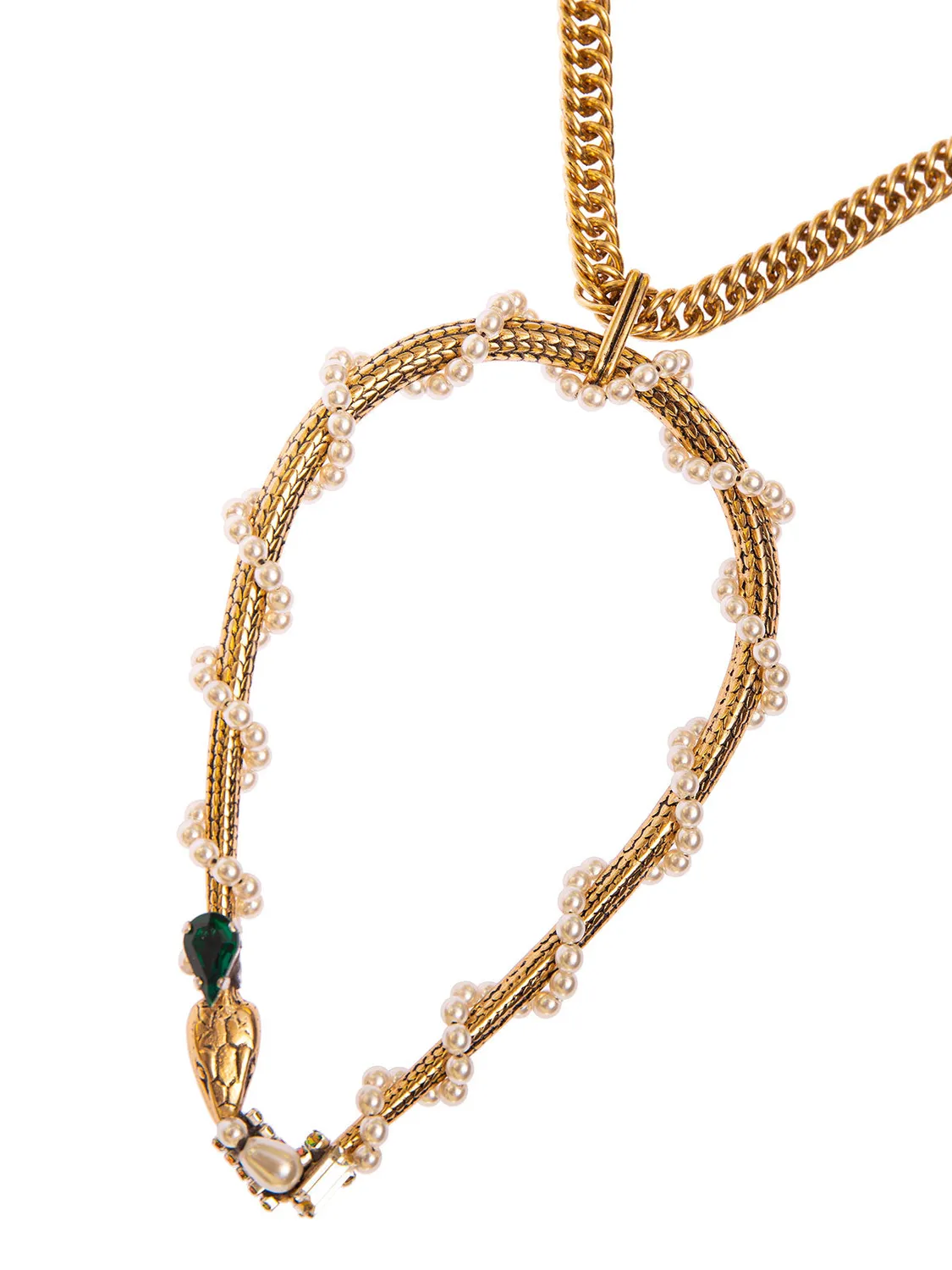 Rada Serpente collana perla pendente maxi