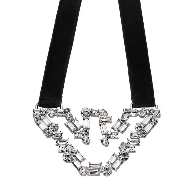 Emporio Armani EGS3049040 collana donna ottone cristalli argento