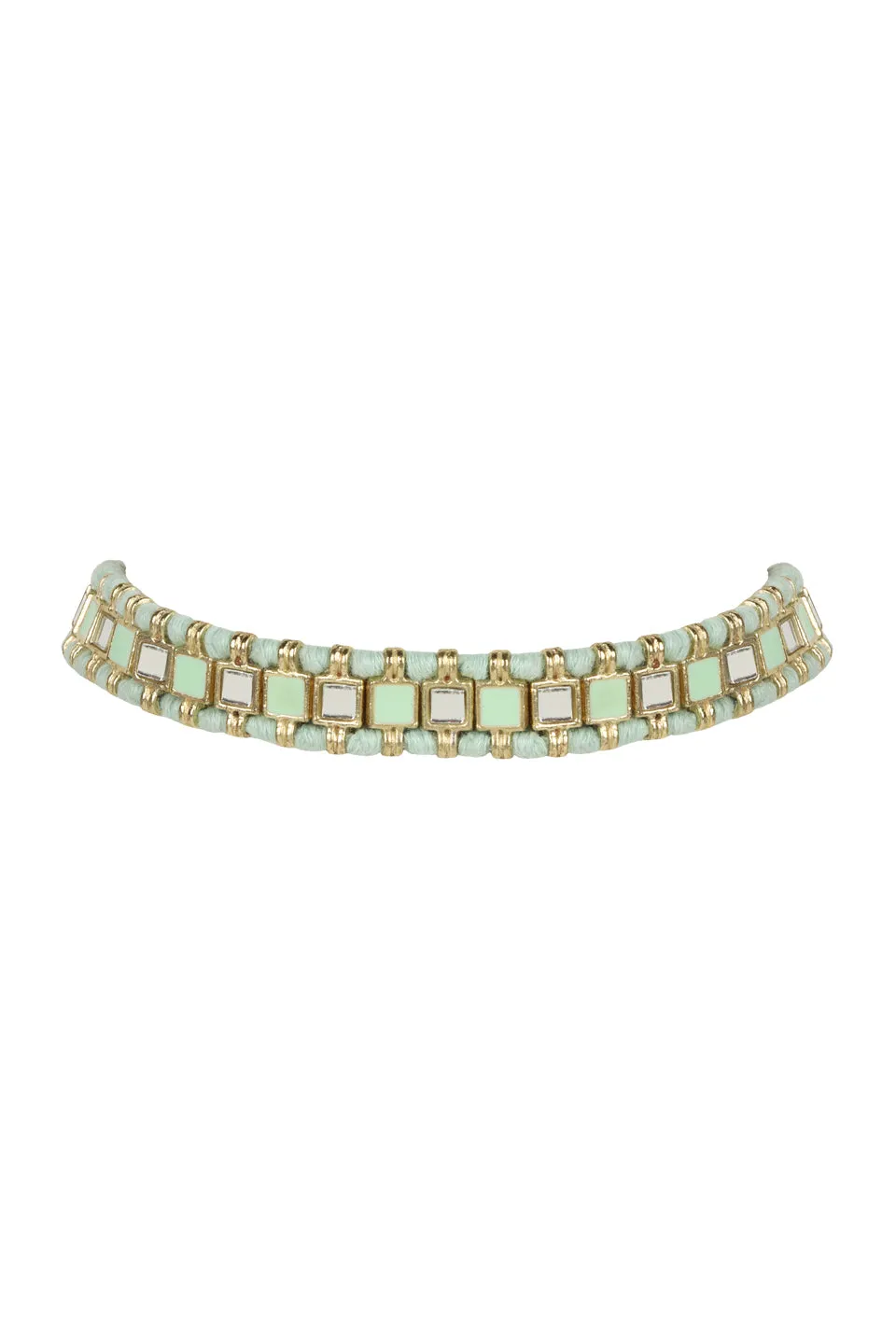 House of Tuhina Farah collana smaltata blu Grecia