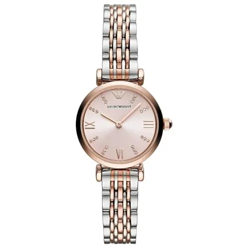 Emporio Armani Orologio Donna 28 mm Oro Rosa Argento Quarzo