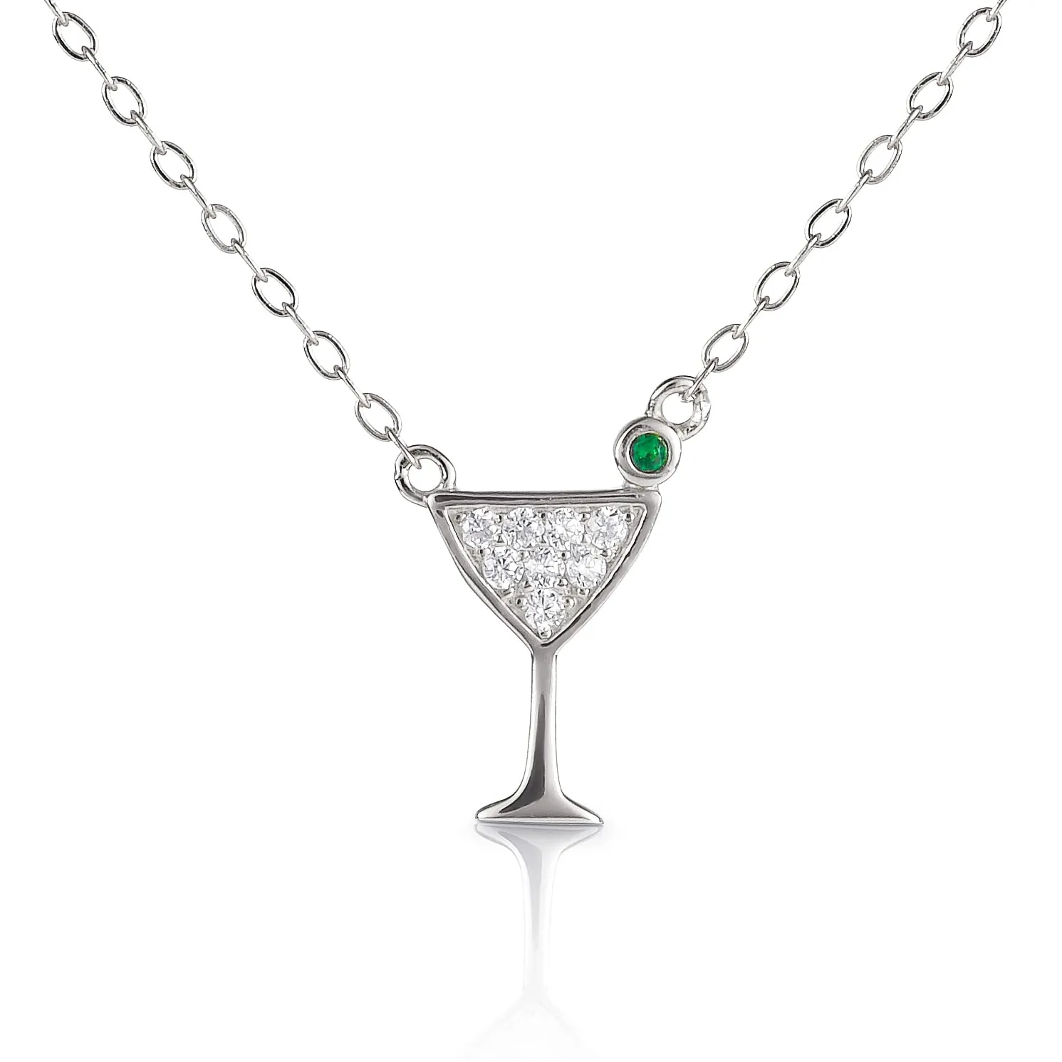 Diamond Treats Collana Cocktail Martini Oro Rosa Argento 925 Donna