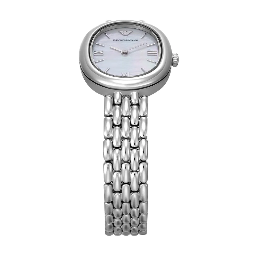 Emporio Armani orologio geometrico toni caldi 2025