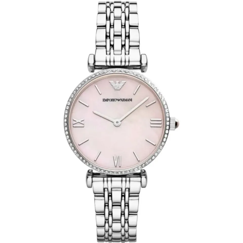 Emporio Armani Orologio Donna Argento Rosa Chiaro