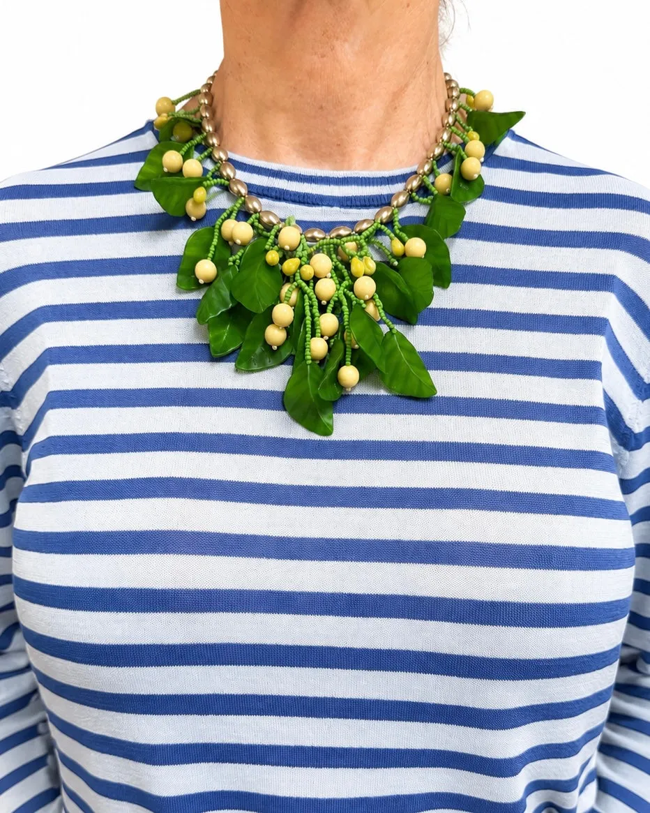 Rada Botanica Collana Foglie Verdi Statement