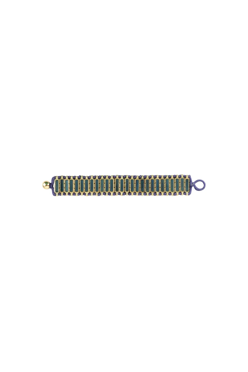 House of Tuhina Baisa Gold Ahilya bracciale nero