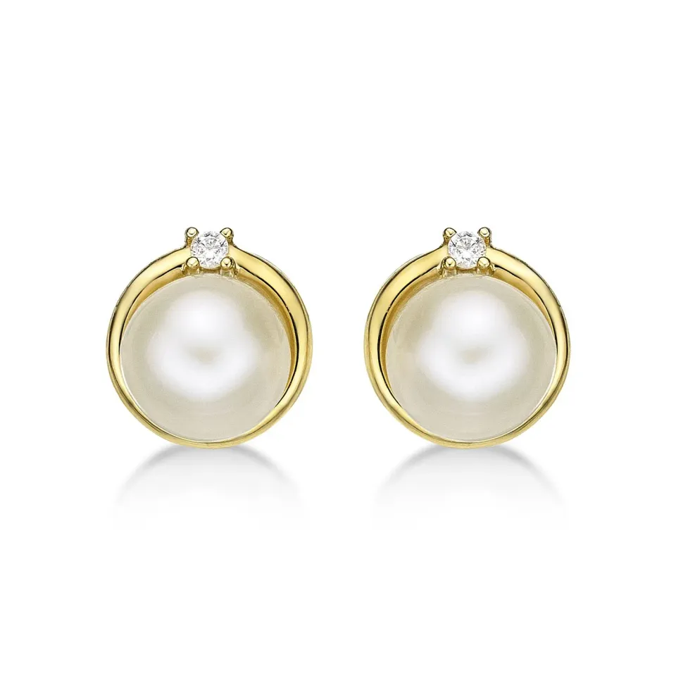 Diamond Treats orecchini perle oro giallo 9 carati
