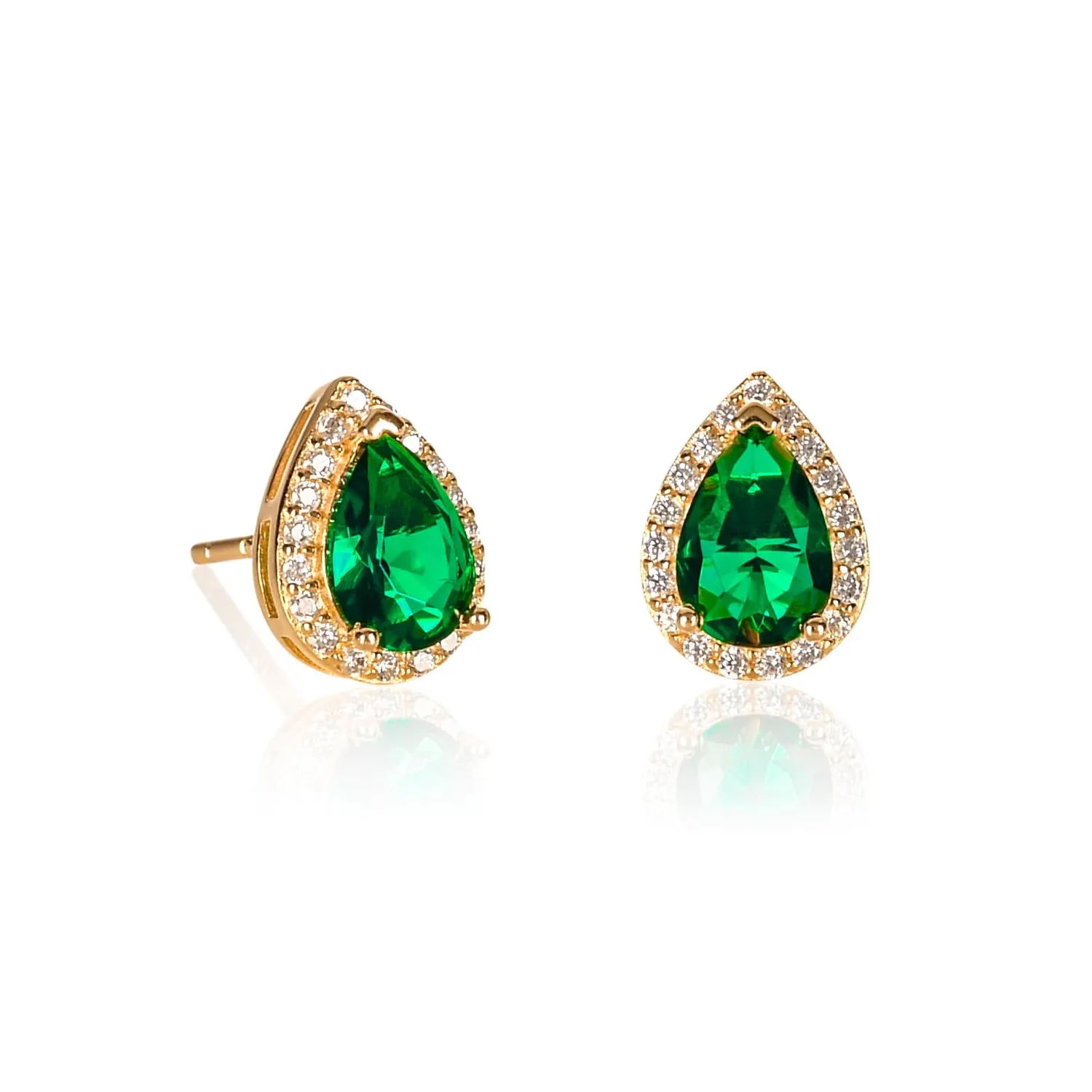 Diamond Treats Orecchini Pera Argento Blu-Oro Zirconi