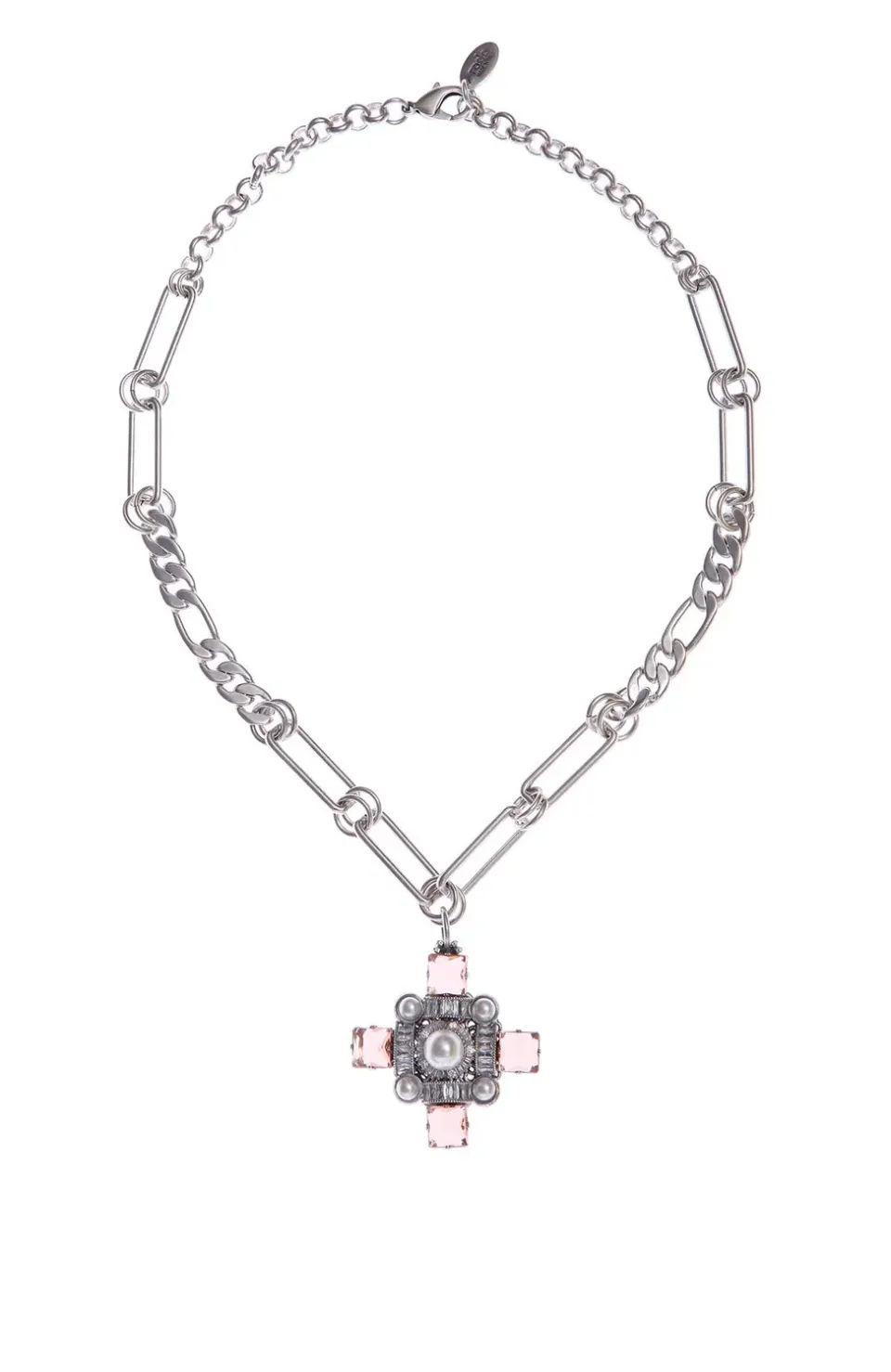 Rada collana catena con ciondolo croce cristallo