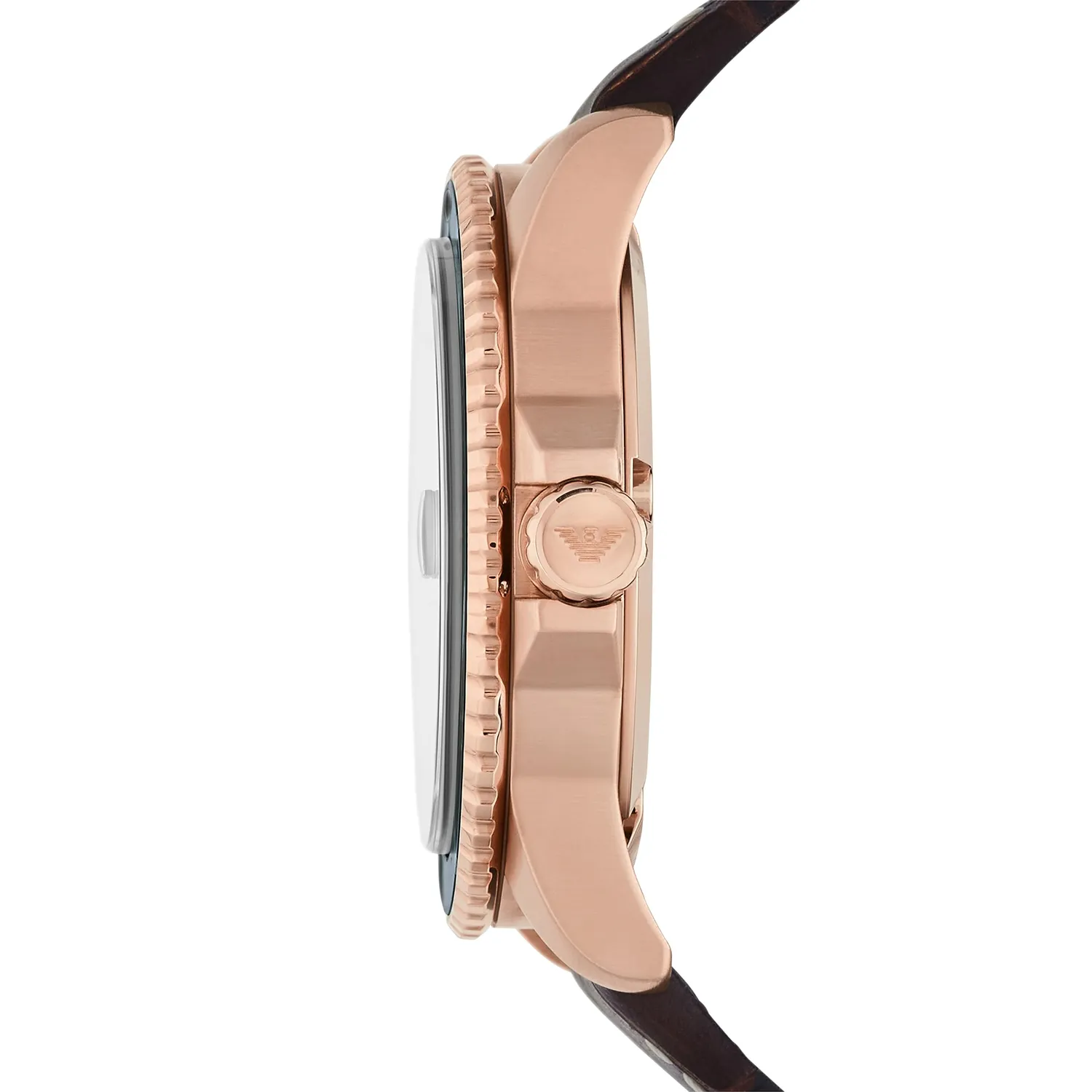 Emporio Armani AR11556 orologio uomo 42mm pelle marrone