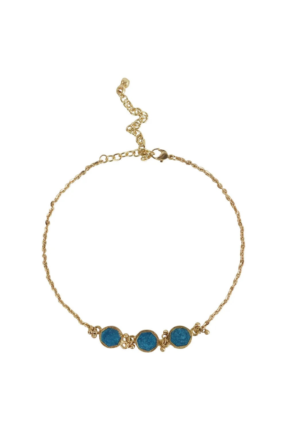 House of Tuhina Circle Epoxy collana avorio fatto a mano