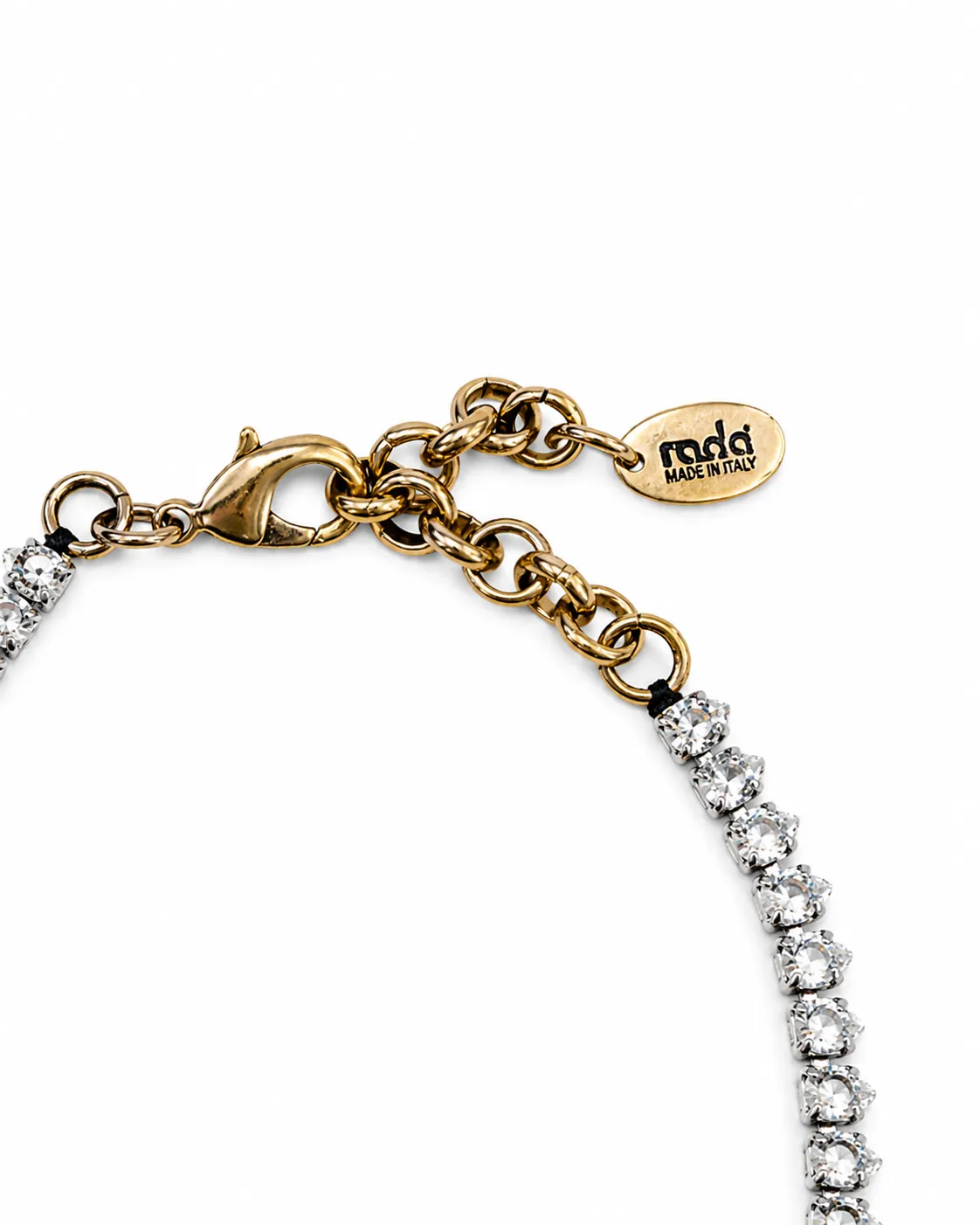 Rada Collana Strass Maxi Fiore Gioiello Cristallo