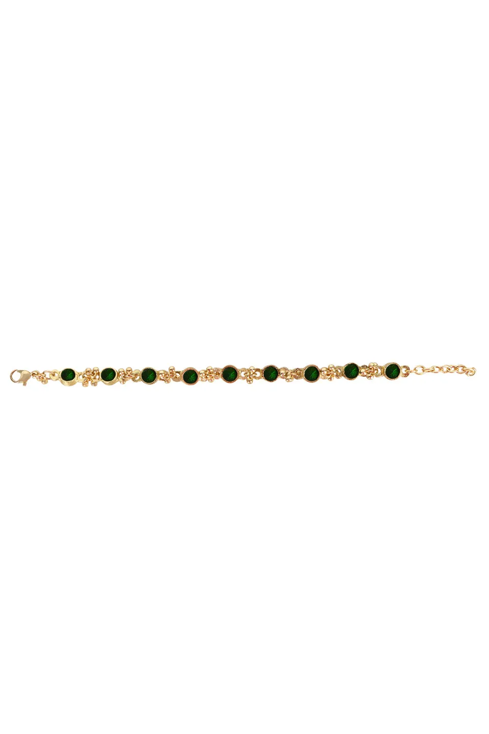 House of Tuhina Mirzaa bracciale bordeaux verde vetro