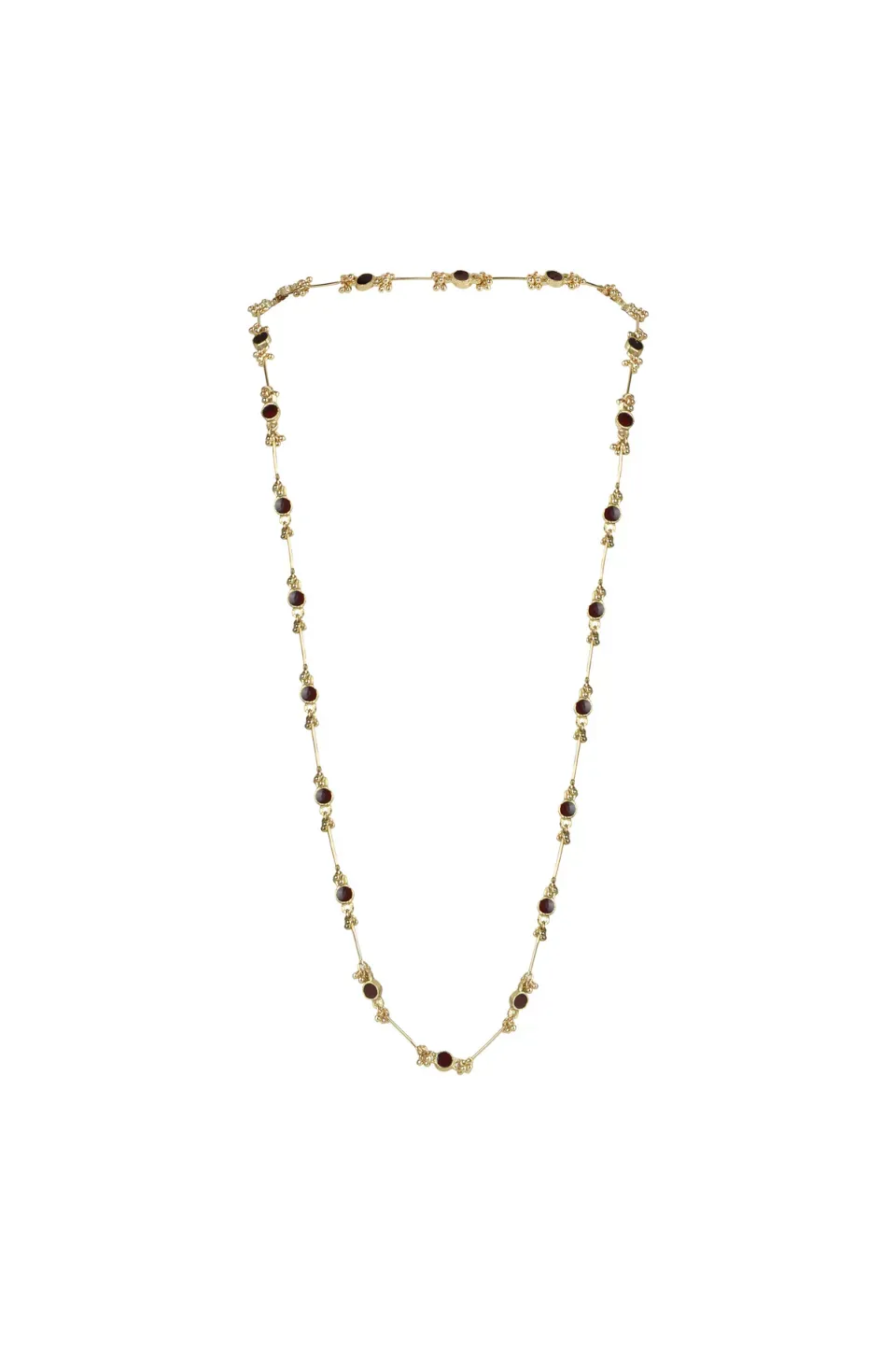 House of Tuhina Neerja collana bordeaux fatta a mano