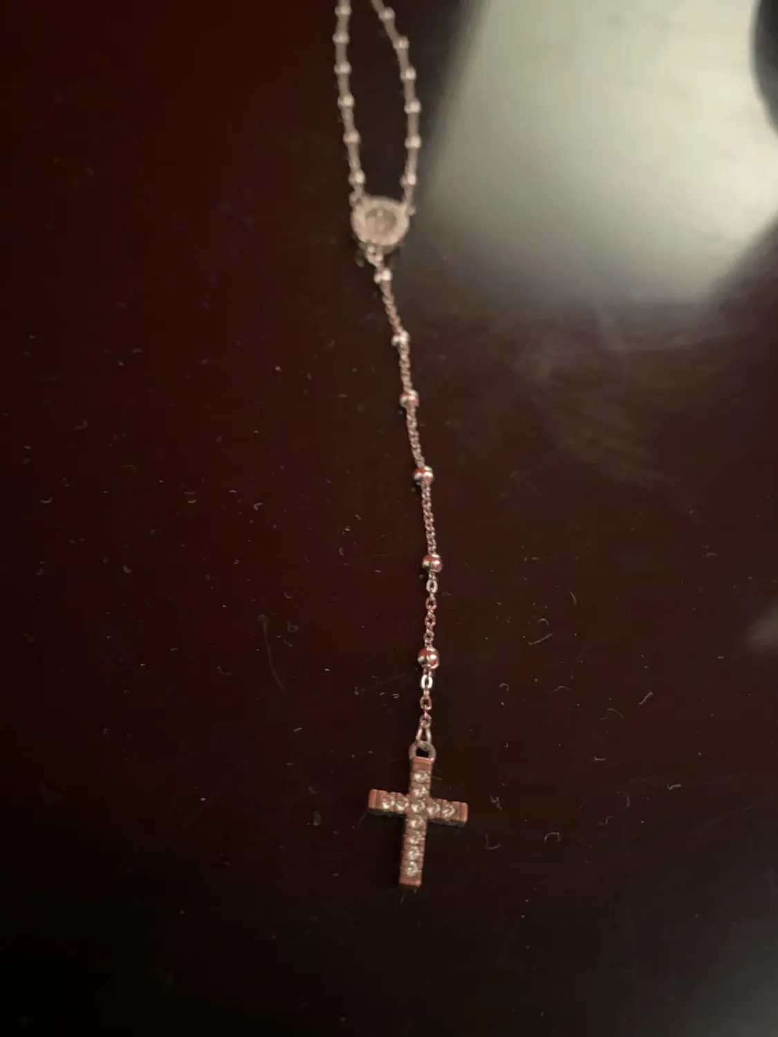 Dada Gioielli Rosario Collana Acciaio Argento Unisex Croce