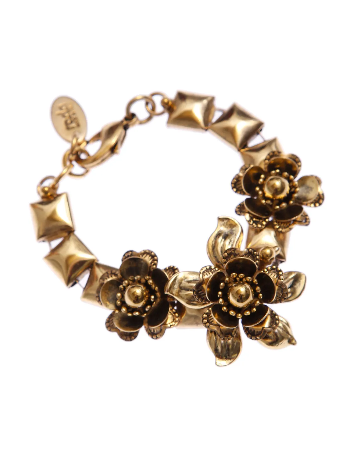Rada Fiori bracciale oro antico effetto borchie