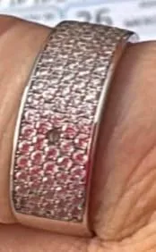 Diamond Treats Anello Mezza Fascia Argento 925 Misura 19