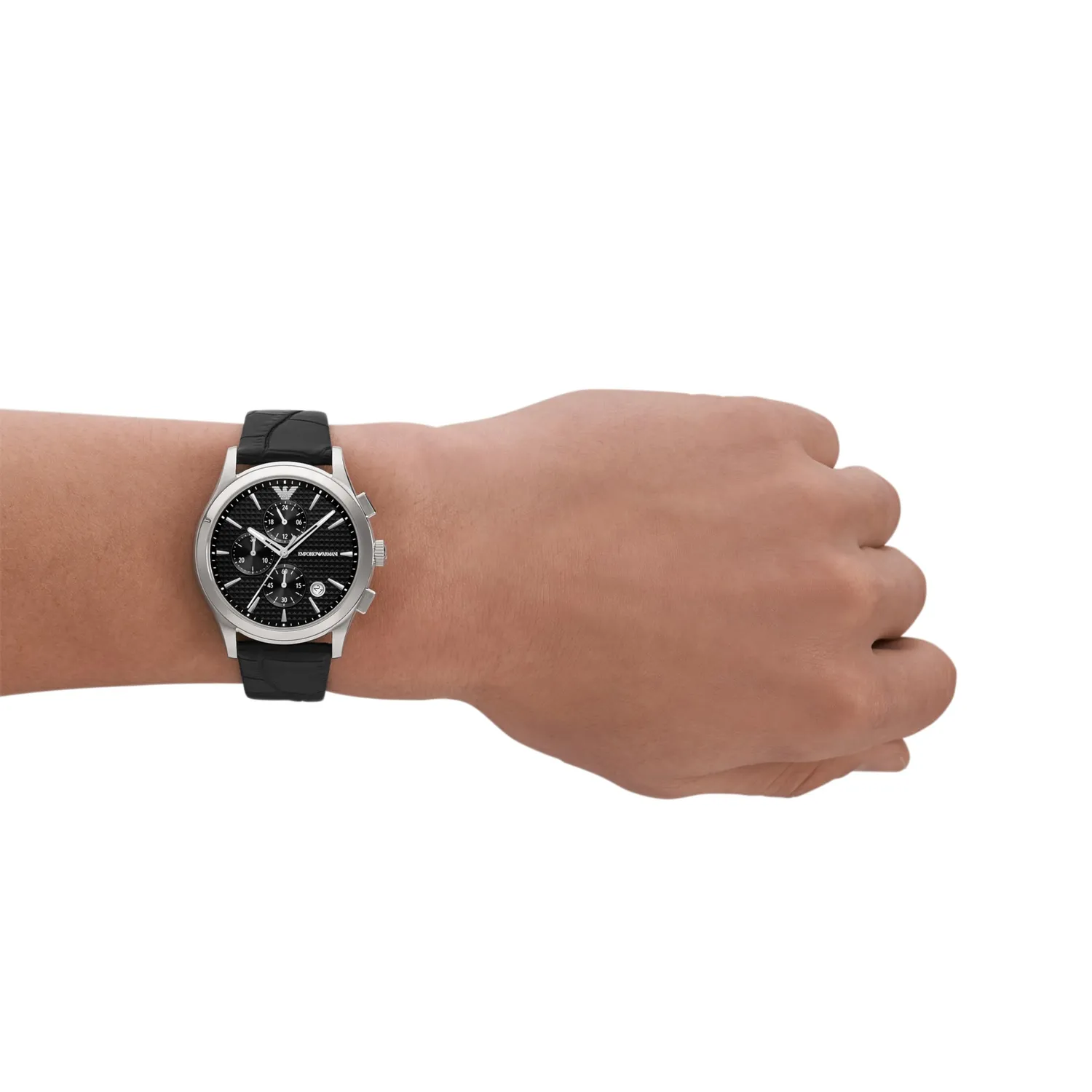 Emporio Armani Cronografo Uomo Acciaio Quadrante Nero