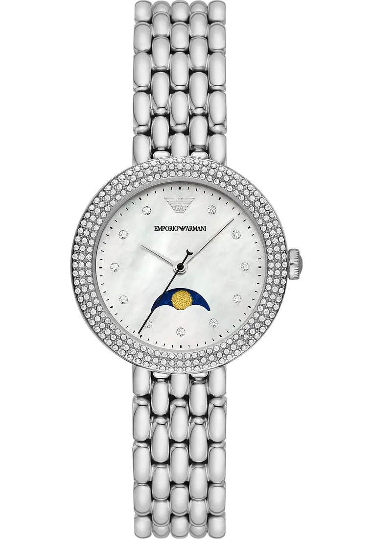 Emporio Armani Orologio Analogico Marrone Bianco