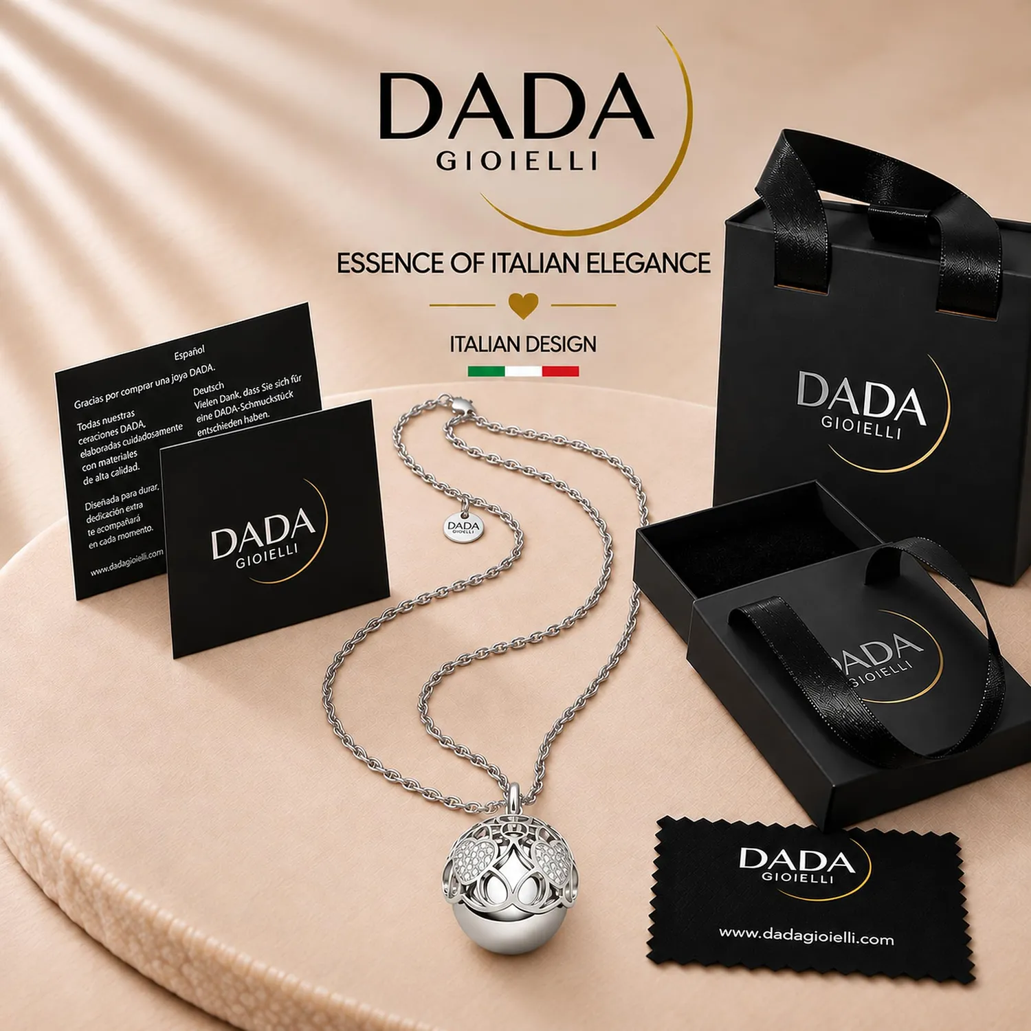 Dada Gioielli Chiama Angeli collana argento cuore gravidanza