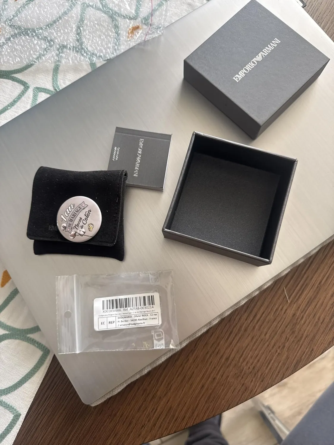 Emporio Armani Collana Uomo Grigio Ancora Gunmetal 525 mm
