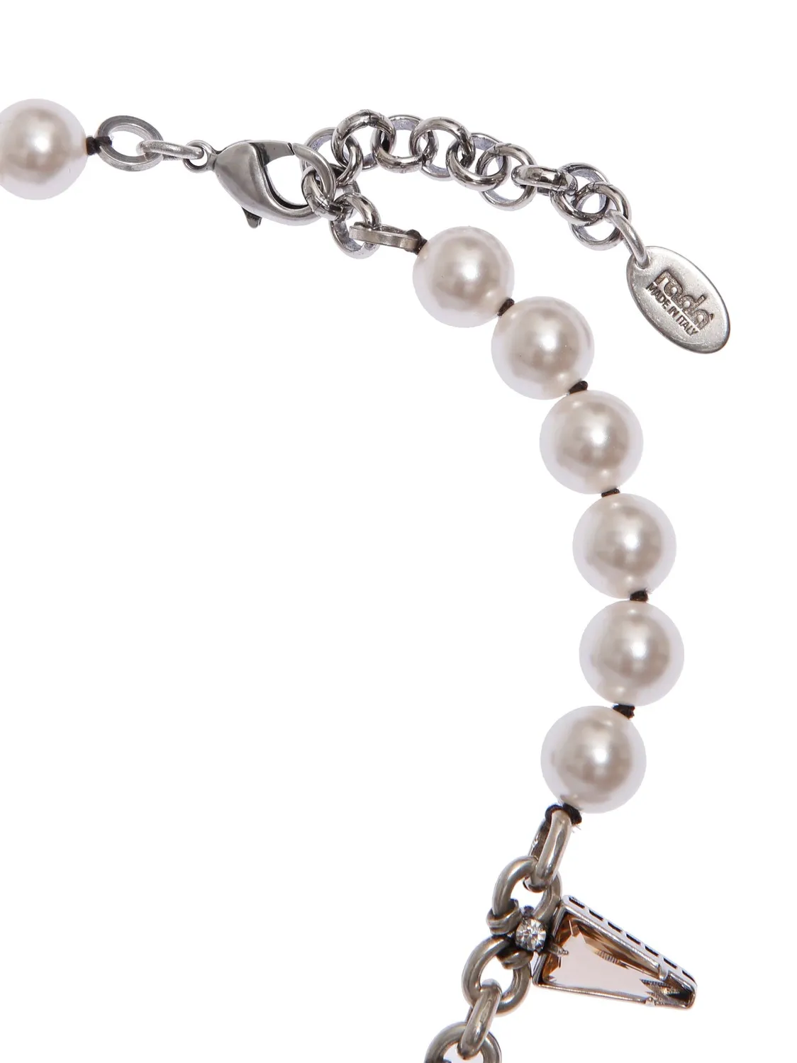 Rada Collana triangoli perle beige con goccia
