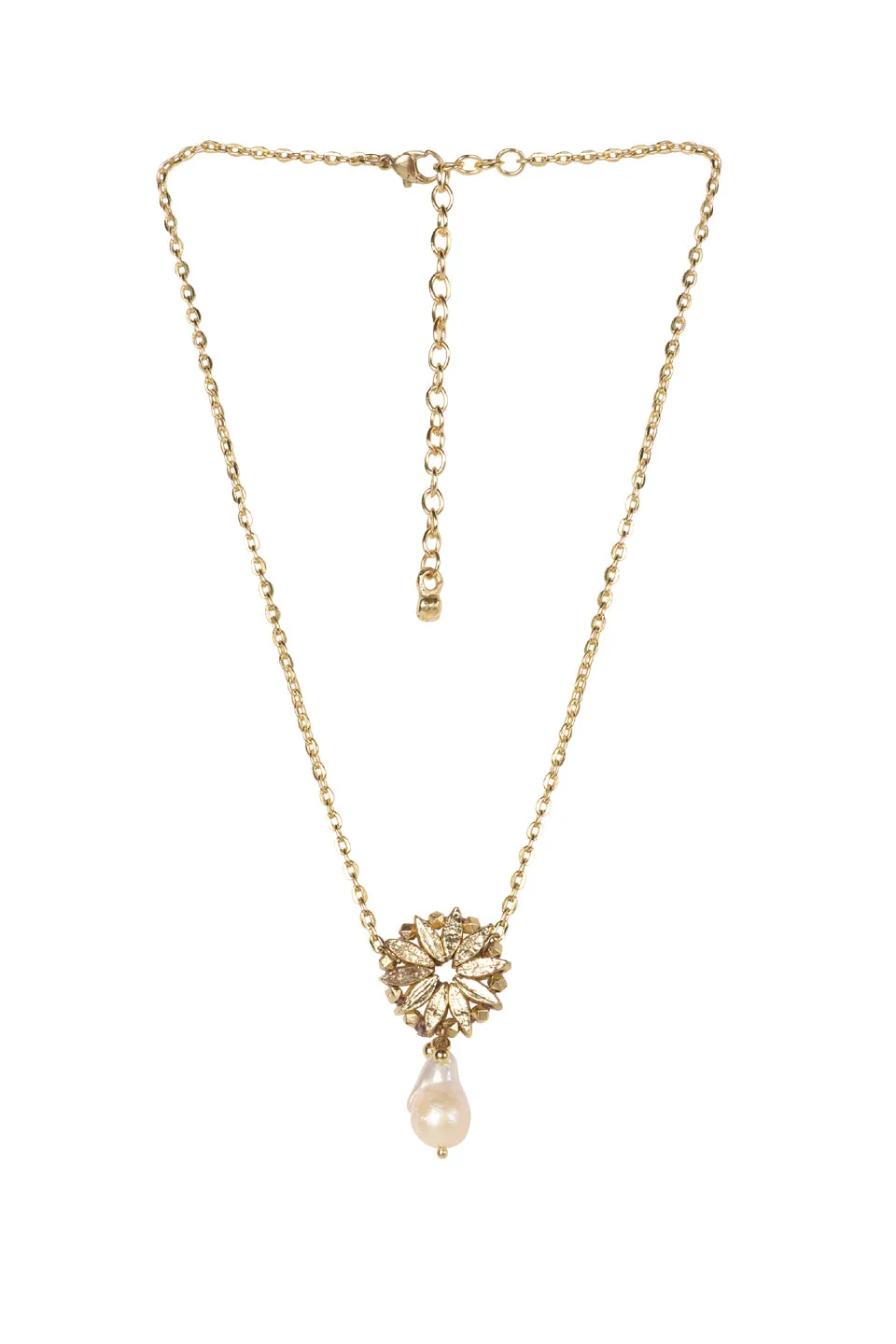 House of Tuhina Baisa Gold Reja Collana Perle Oro