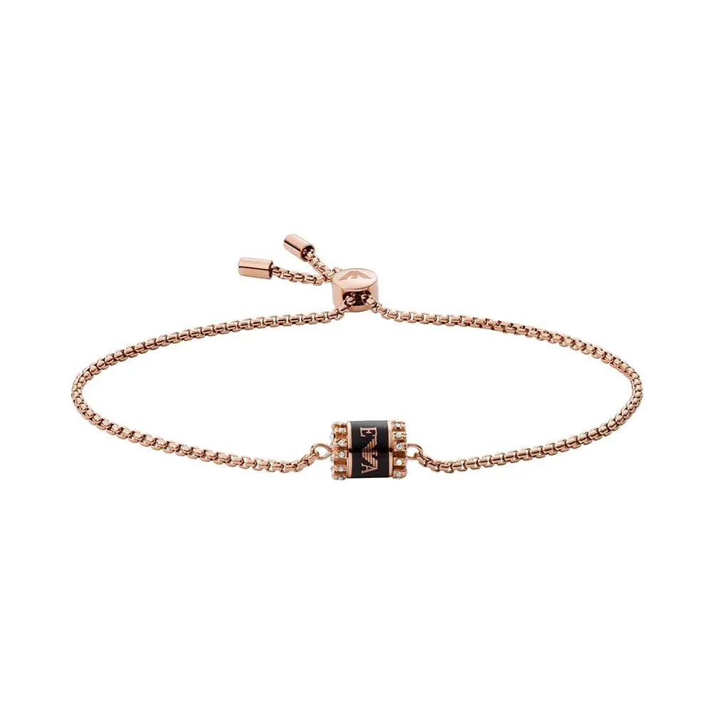 Emporio Armani bracciale oro smorzato acciaio coulisse