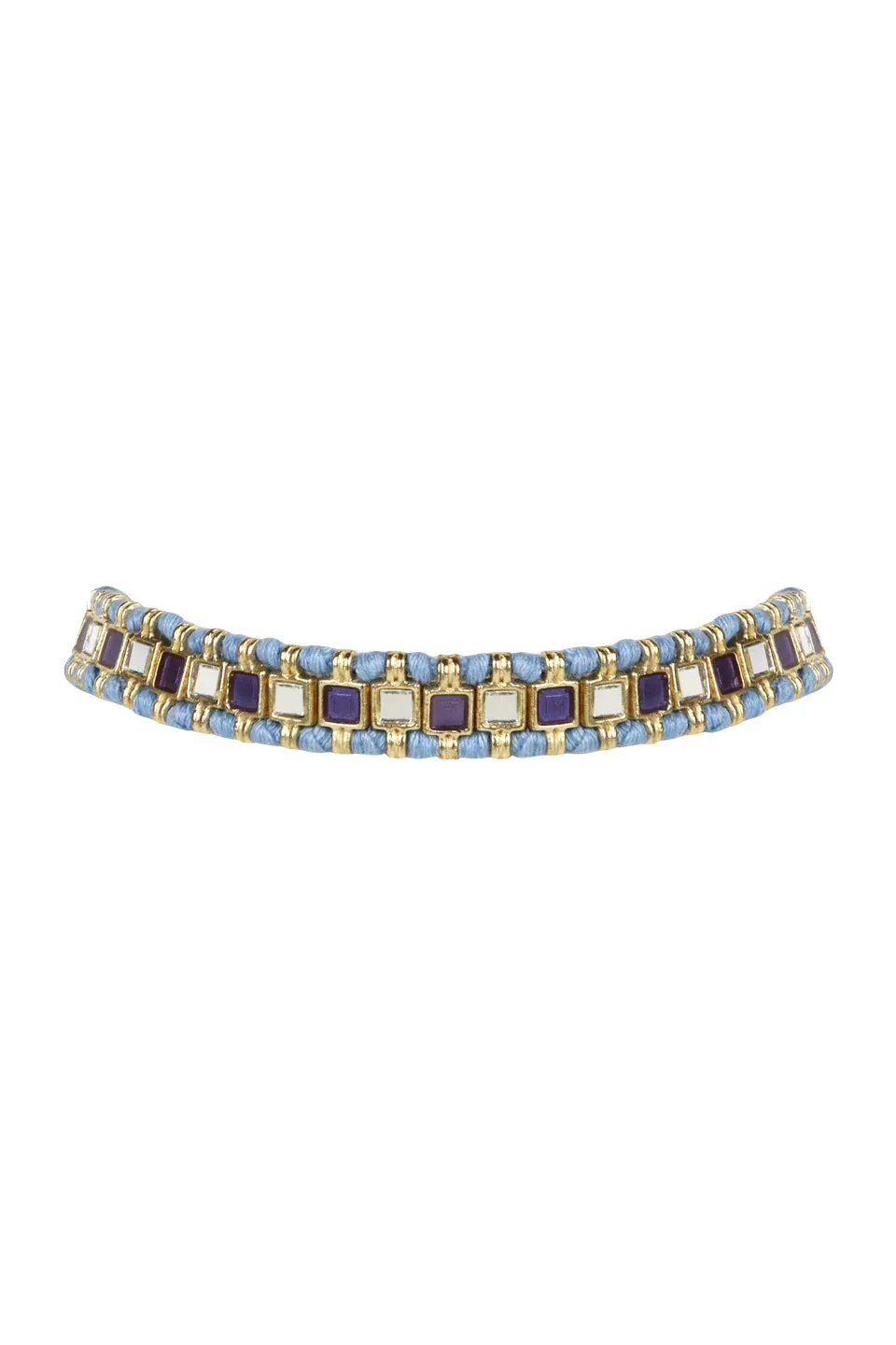 House of Tuhina Farah collana smaltata blu Grecia