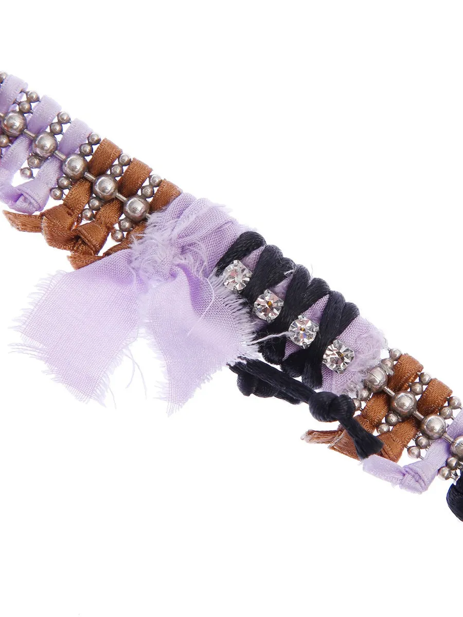 Rada Bracciale Nastri Intrecciati salmone rosa