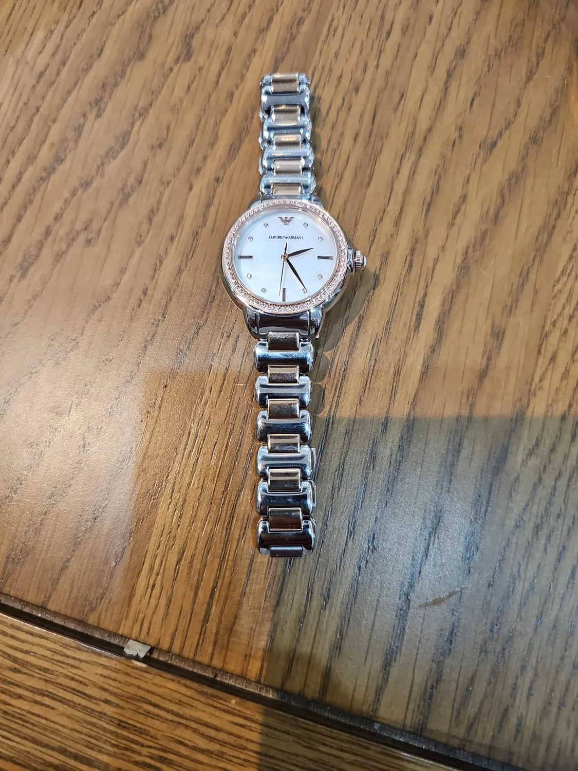 Emporio Armani Orologio Donna Argento Oro Rosa Glitter