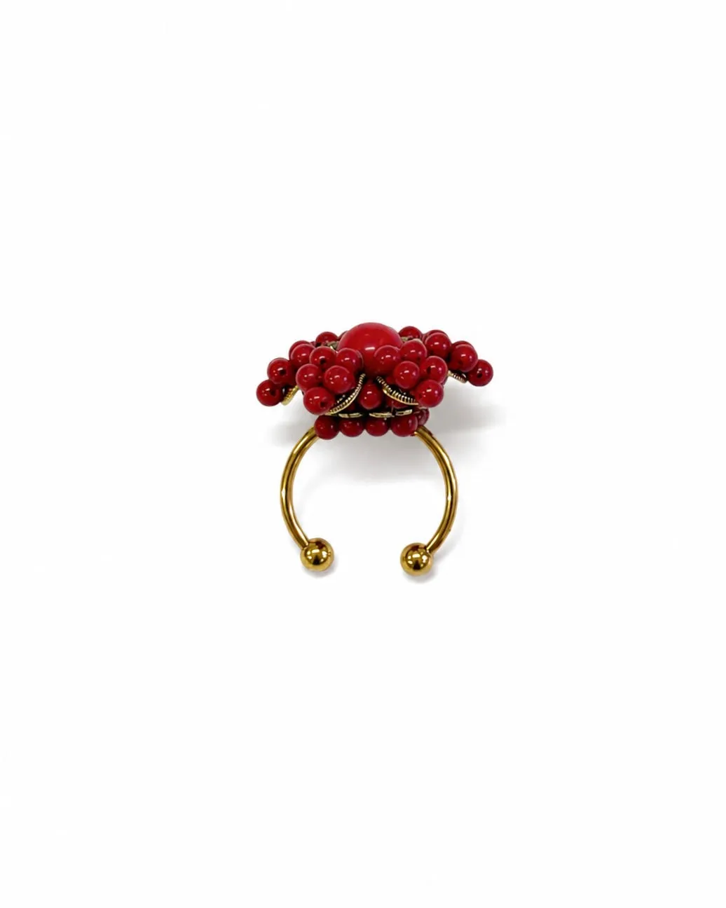 Rada Fiore Perline anello turchese cristalli