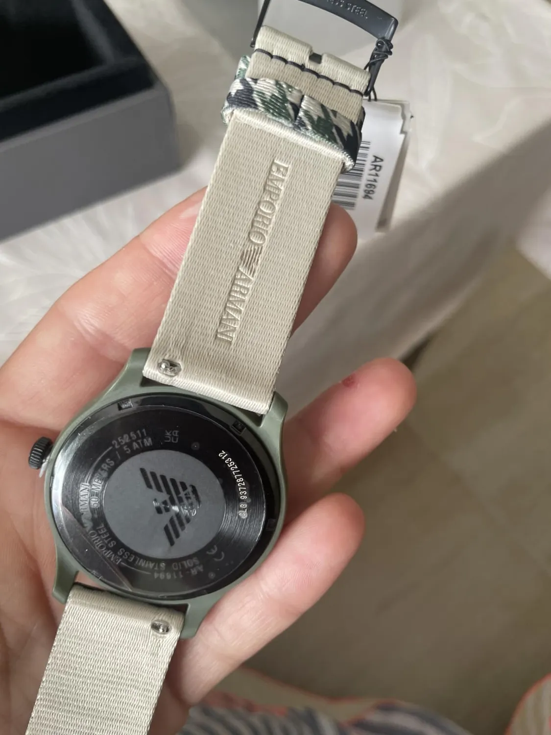 Emporio Armani AR11694 orologio uomo 45 mm plastica mare verde
