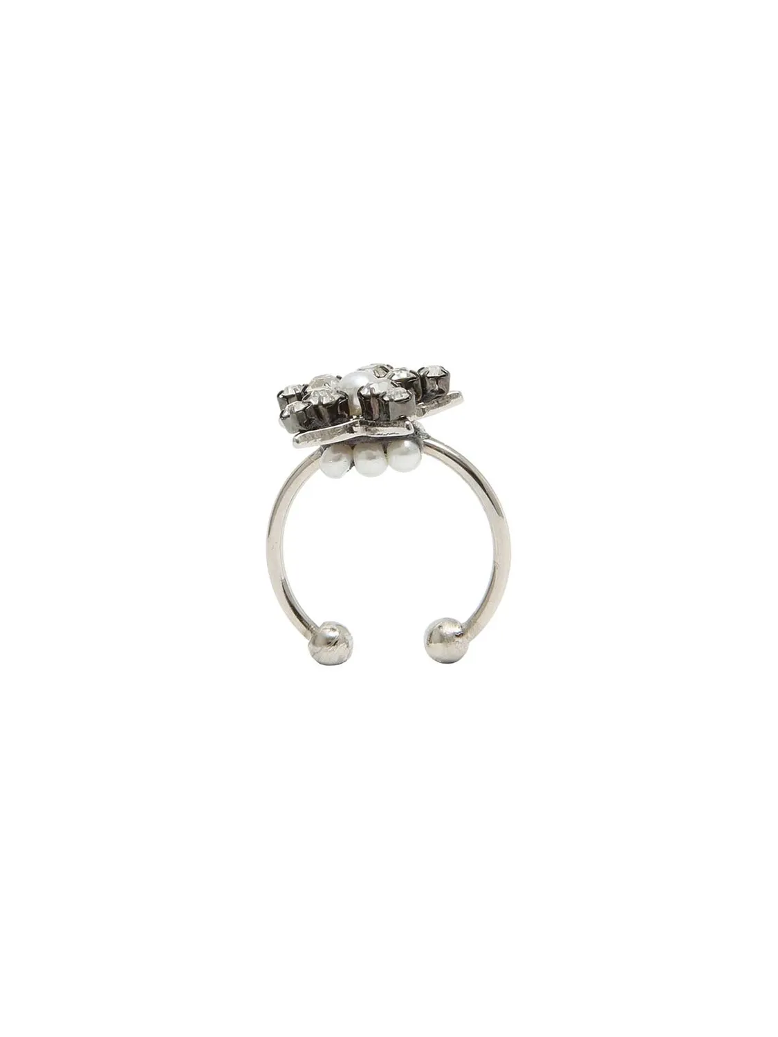 Rada Anello Stella ottone argento regolabile cristallo