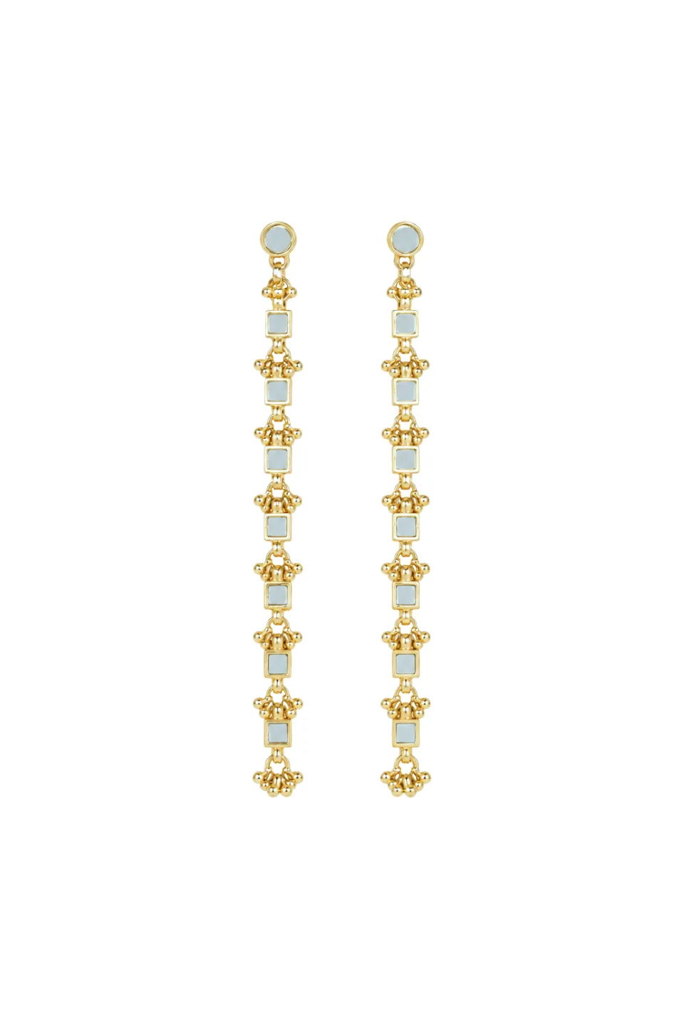 House of Tuhina Mirror Waterfall orecchini lunghi Moon Gold