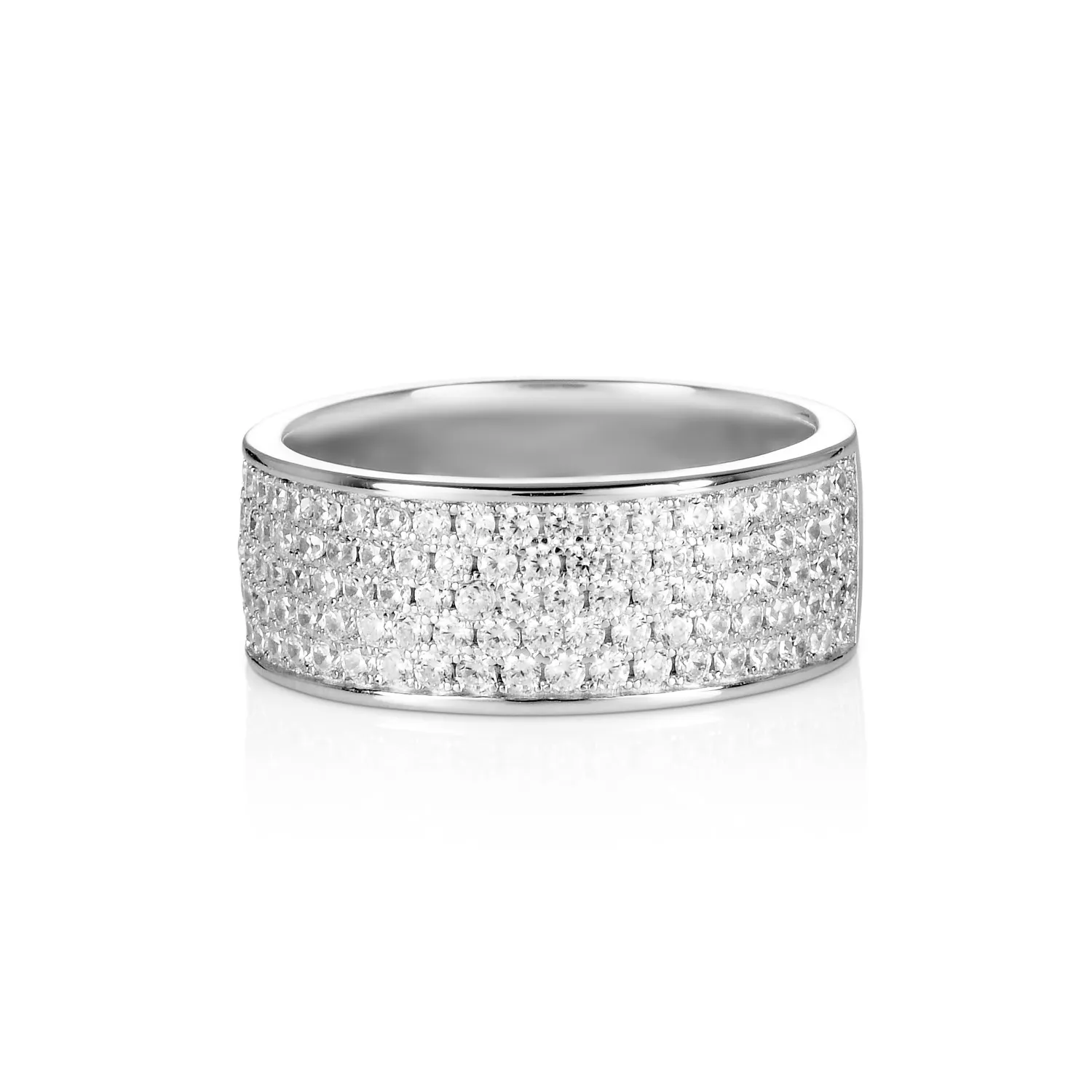 Diamond Treats Anello Mezza Fascia Argento 925 Misura 19